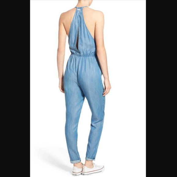 NWT RVCA Chambray Jumpsuit - Picture 4 of 5